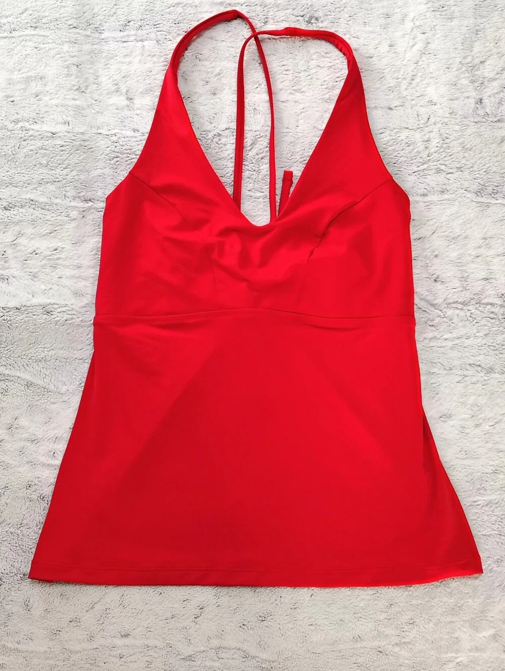 Athleta Triangle Tankini Matador Red Women's XL Beach Coastal Caligirl Swimsuit - Picture 9 of 9